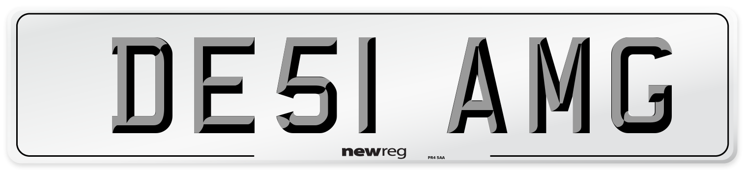 DE51 AMG Number Plate from New Reg